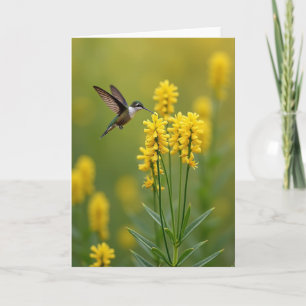 Carte Florale Colibri