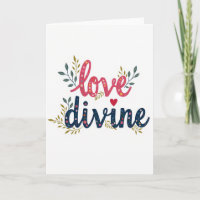 Carte florale d'amour divin