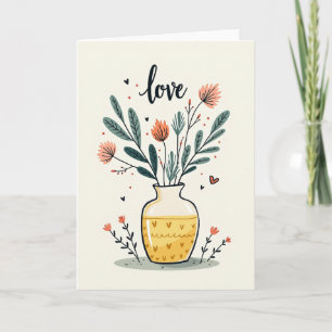 Carte florale d'anniversaire aimante