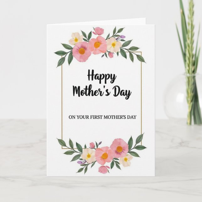 Carte florale d'anniversaire de mariage (Devant)