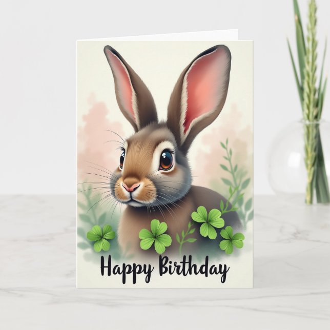 Carte florale d'anniversaire pour ami à fourrure j (Devant)