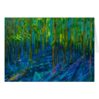 Carte florale d'art de "jacinthes des bois"