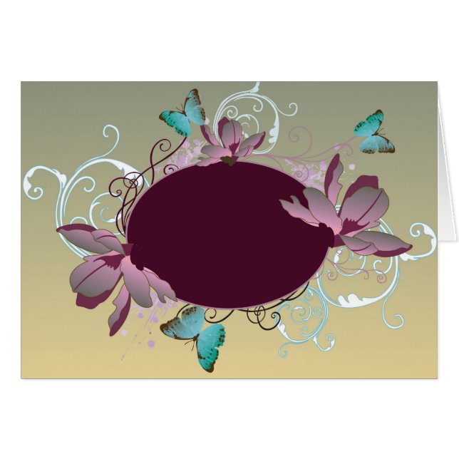 Carte florale de cadre (Devant horizontal)