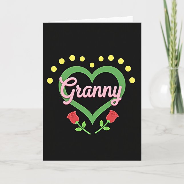 Carte florale de grand-mère sincère (Devant)