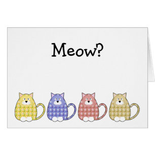 Carte florale de Kitty de calicot