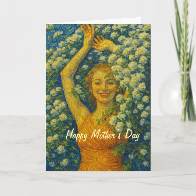 Carte florale de la fête des mères (Devant)