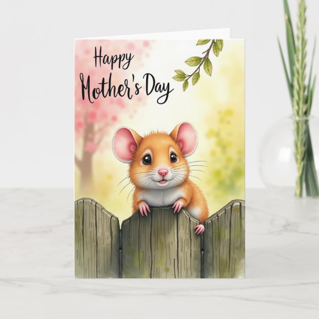Carte Florale de la Fête des Mères avec un Coup d' (Devant)