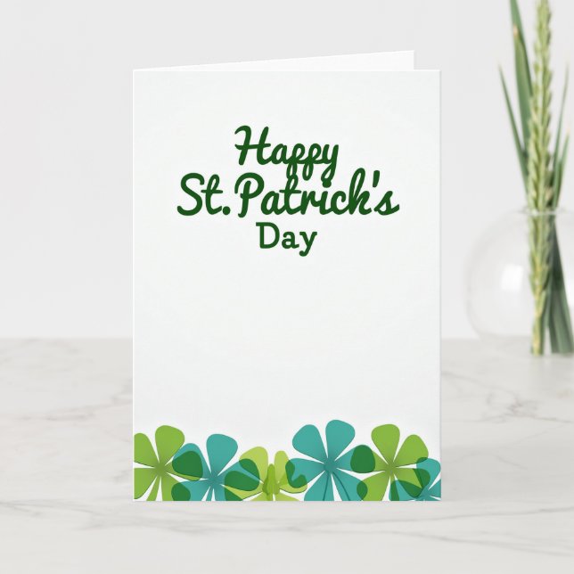 Carte florale de la Saint-Patrick joyeuse (Devant)