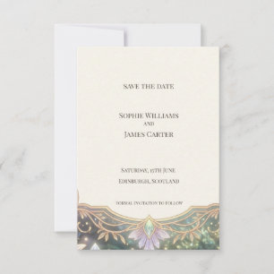 Carte florale de mise en garde de date