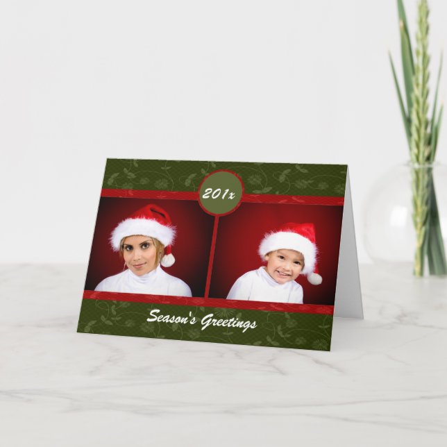 Carte florale de Noël (Devant)