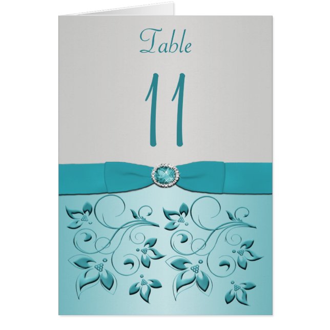 Carte florale de nombre de Tableau d'Aqua et (Devant)
