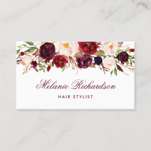 Carte florale de rendez-vous de coiffeur de