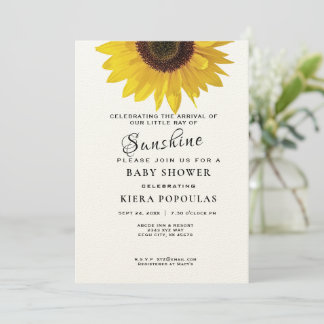 Carte florale de tournesol, Ray of Sunshine Baby s