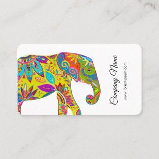 Carte florale d'éléphant