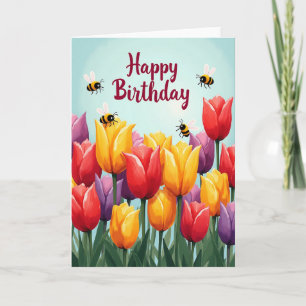 Carte florale ensoleillée joyeuse