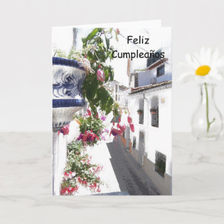 Carte Florale Espagnol Anniversaire