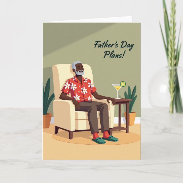 Carte florale festive pour la fête des pères (Devant)