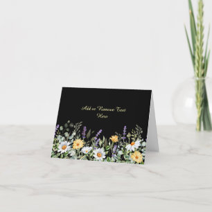 Carte florale flanc simple et élégante