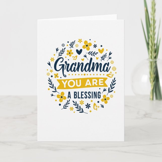 Carte Florale Grand-mère Joie (Devant)