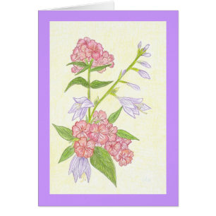 Carte florale intérieure vierge pour personnaliser