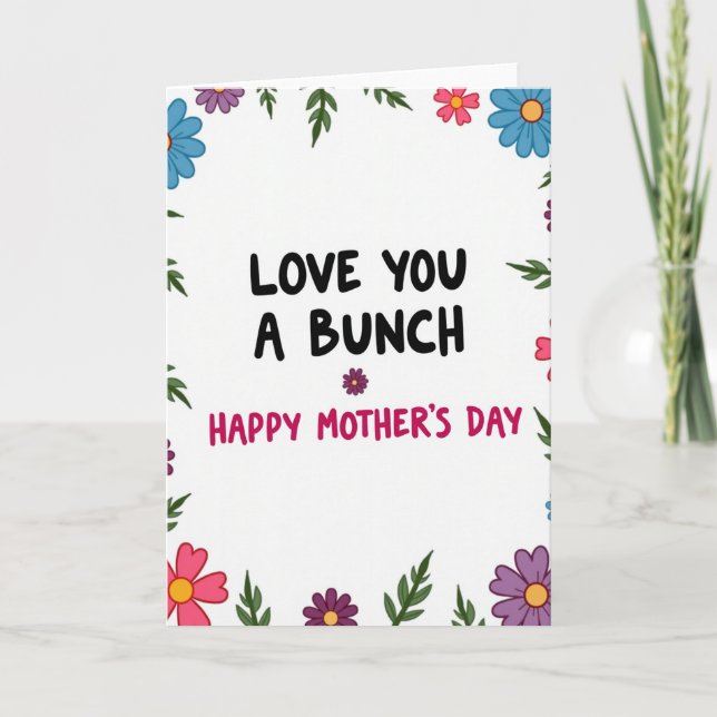 Carte Florale Je T'Aime Bouquet (Devant)