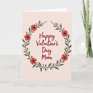 Carte florale Joyeuse Saint-Valentin Maman