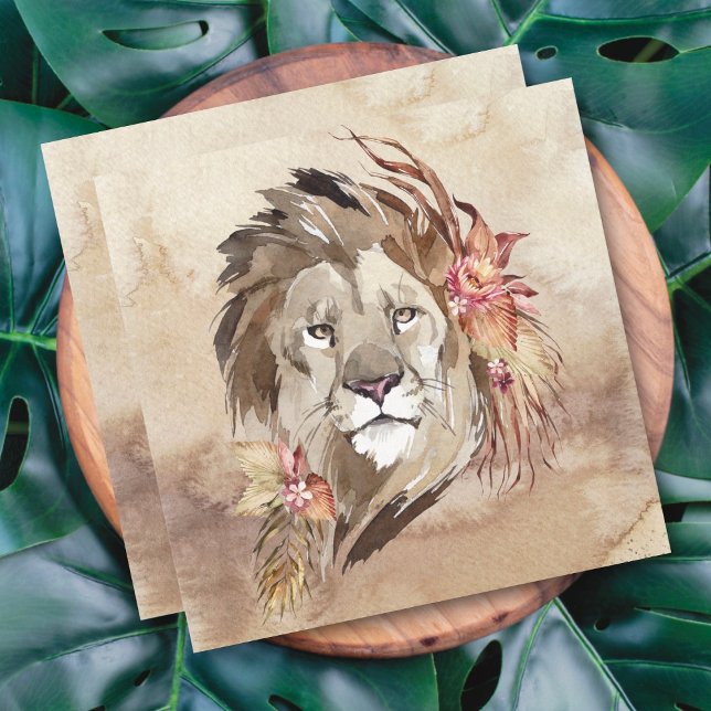 Carte florale Lion (Créateur téléchargé)