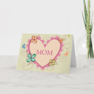 Carte florale lunatique du jour de mère de maman