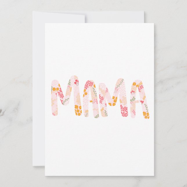 Carte Florale Mama (Devant)