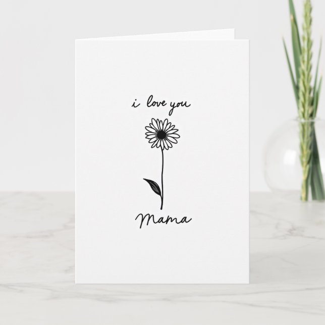 Carte Florale Maman Je T'Aime (Devant)