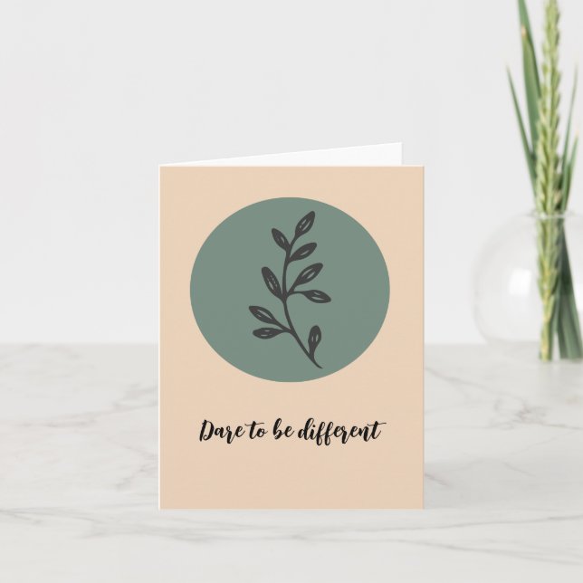 Carte florale minimaliste Boho simple (Devant)