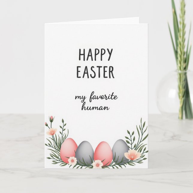 Carte florale ovale de printemps (Devant)