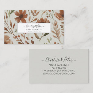 Carte florale peinte du soignant en soins infirmie