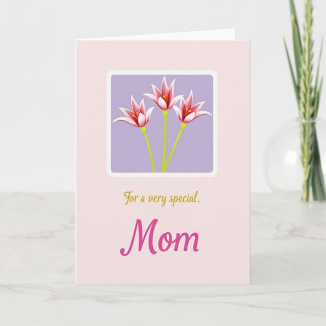 Carte Florale pour la Fête Spéciale de Maman (Devant)