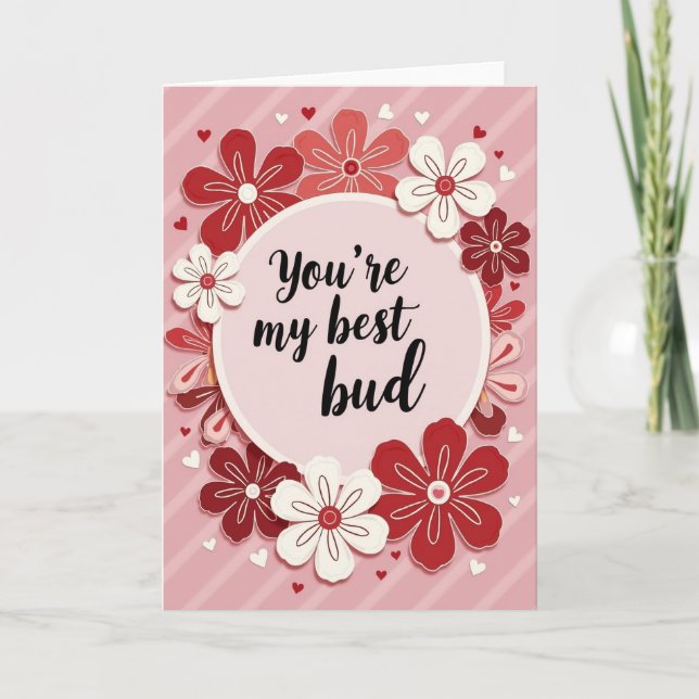 Carte florale pour le meilleur ami (Devant)