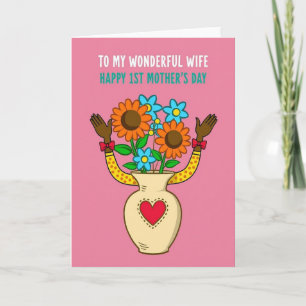 Carte Florale pour Première Mère Épouse