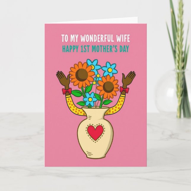 Carte Florale pour Première Mère Épouse (Devant)