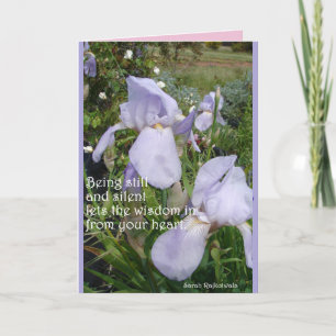Carte florale Purple Iris Silent Wisdom Heart