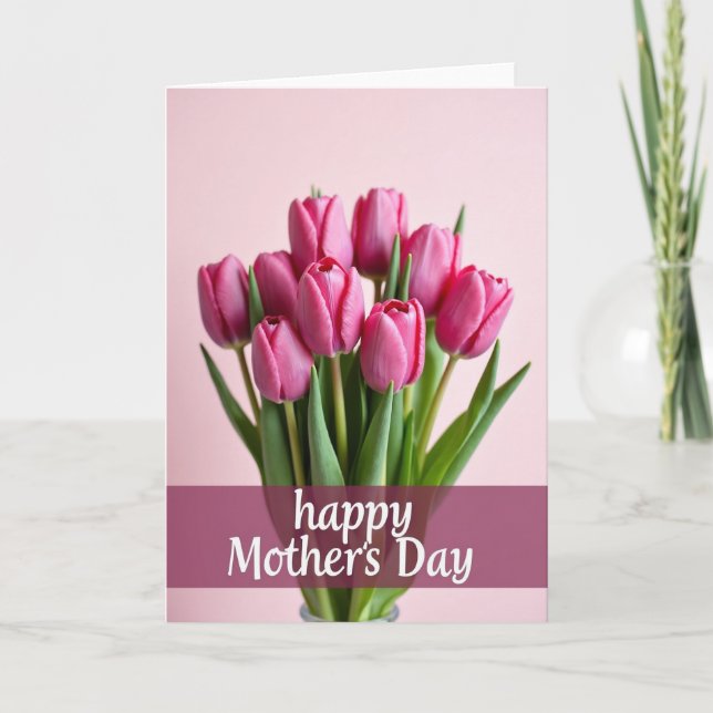 Carte florale rayée avec vœux (Devant)