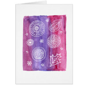 Carte florale rose