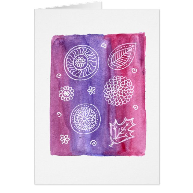 Carte florale rose (Devant)