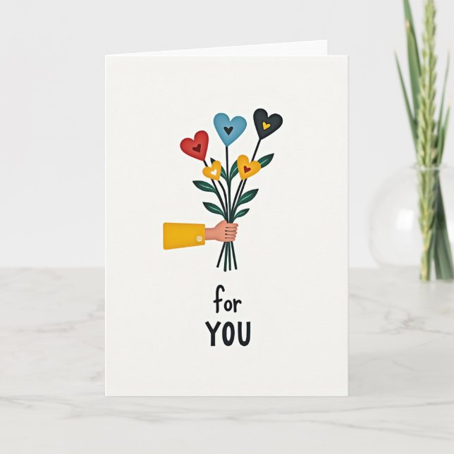 Carte florale sincère pour vous (Devant)