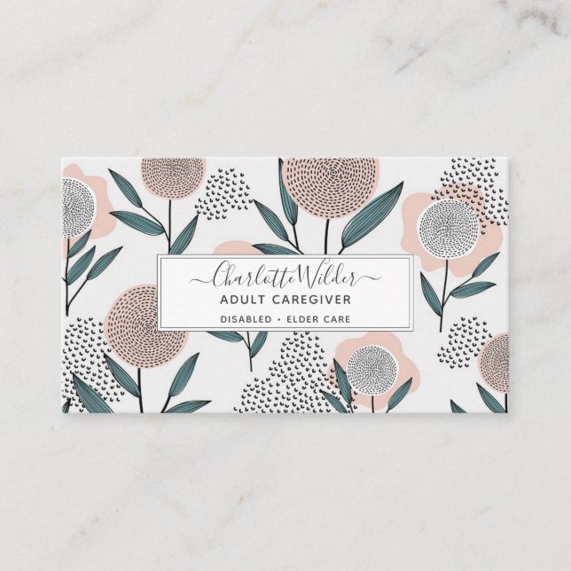 Carte florale tirée à la main par le fournisseur d (Devant)