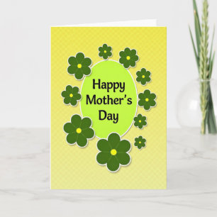 Carte Florale Verte Lumineuse