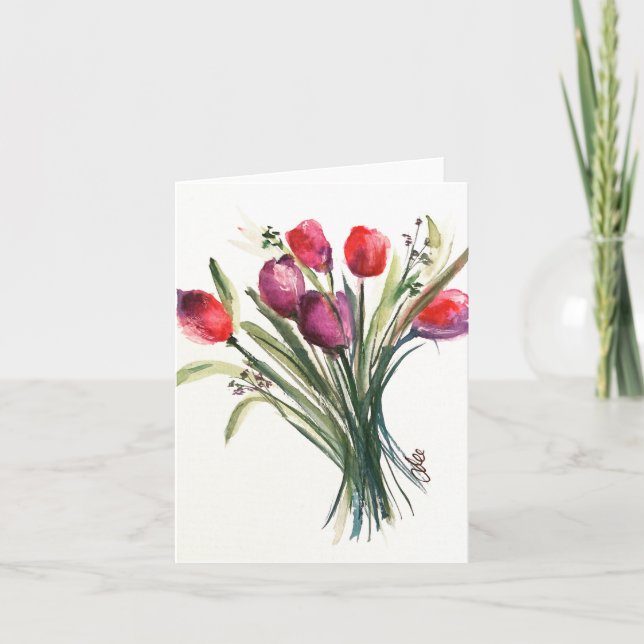 Carte florale vierge Bouquet (Devant)