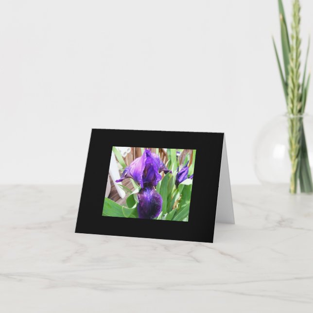 Carte florale vierge de note (Devant)