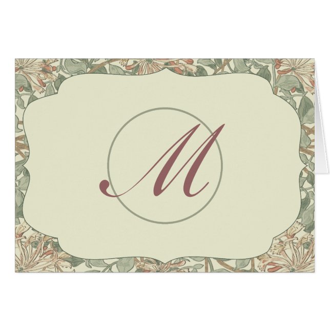 Carte florale vintage William Morris (Devant horizontal)