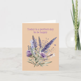 Carte florale violet Whimsical pour les amateurs d
