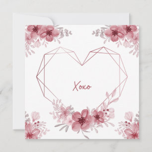 carte florale xoxo