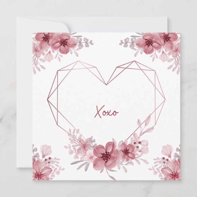 carte florale xoxo (Devant)